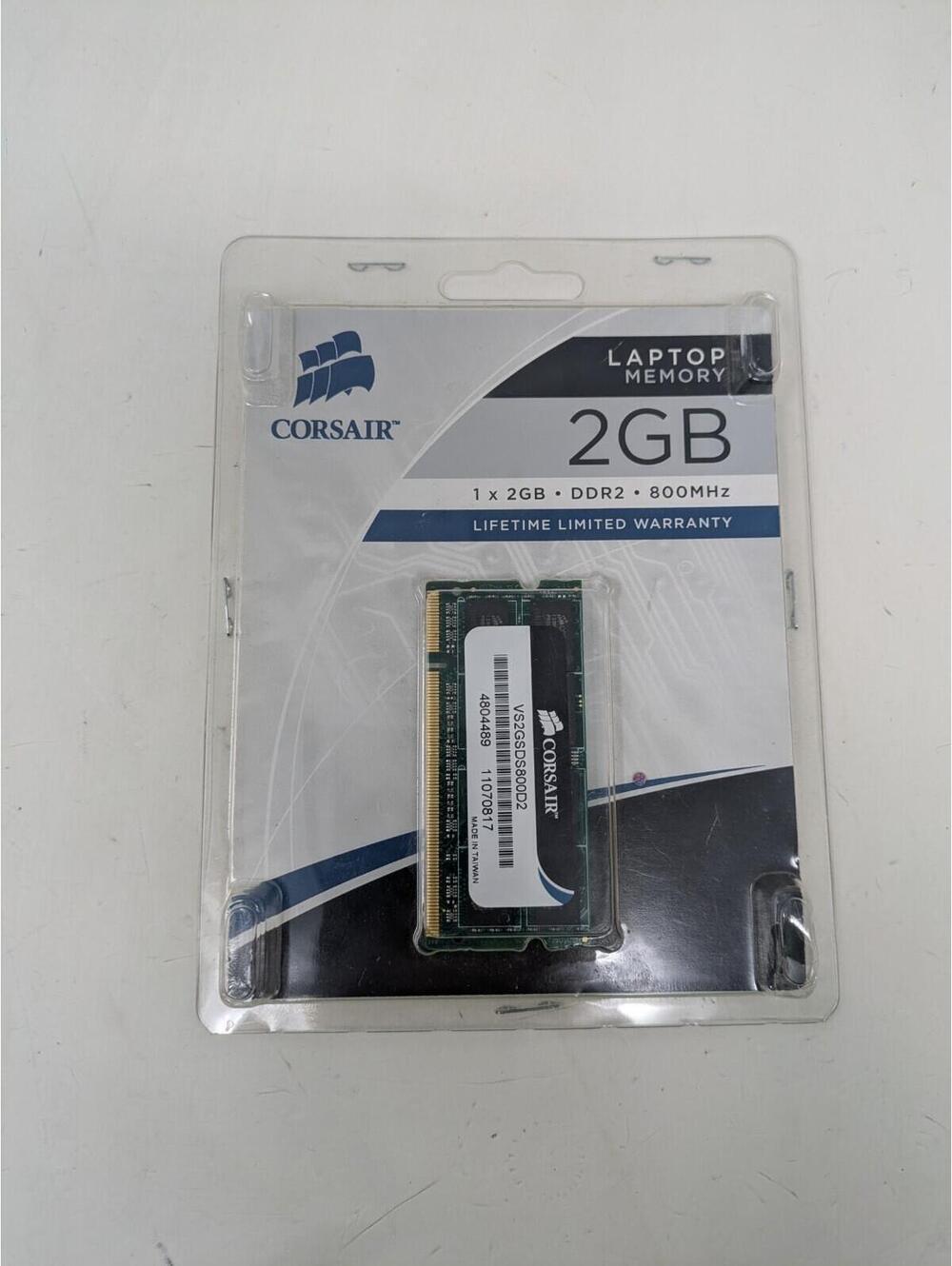 Corsair 2 GB PC2-6400 800 MHz DDR2 Memory (VS2GSDS667D2G) - BRAND NEW